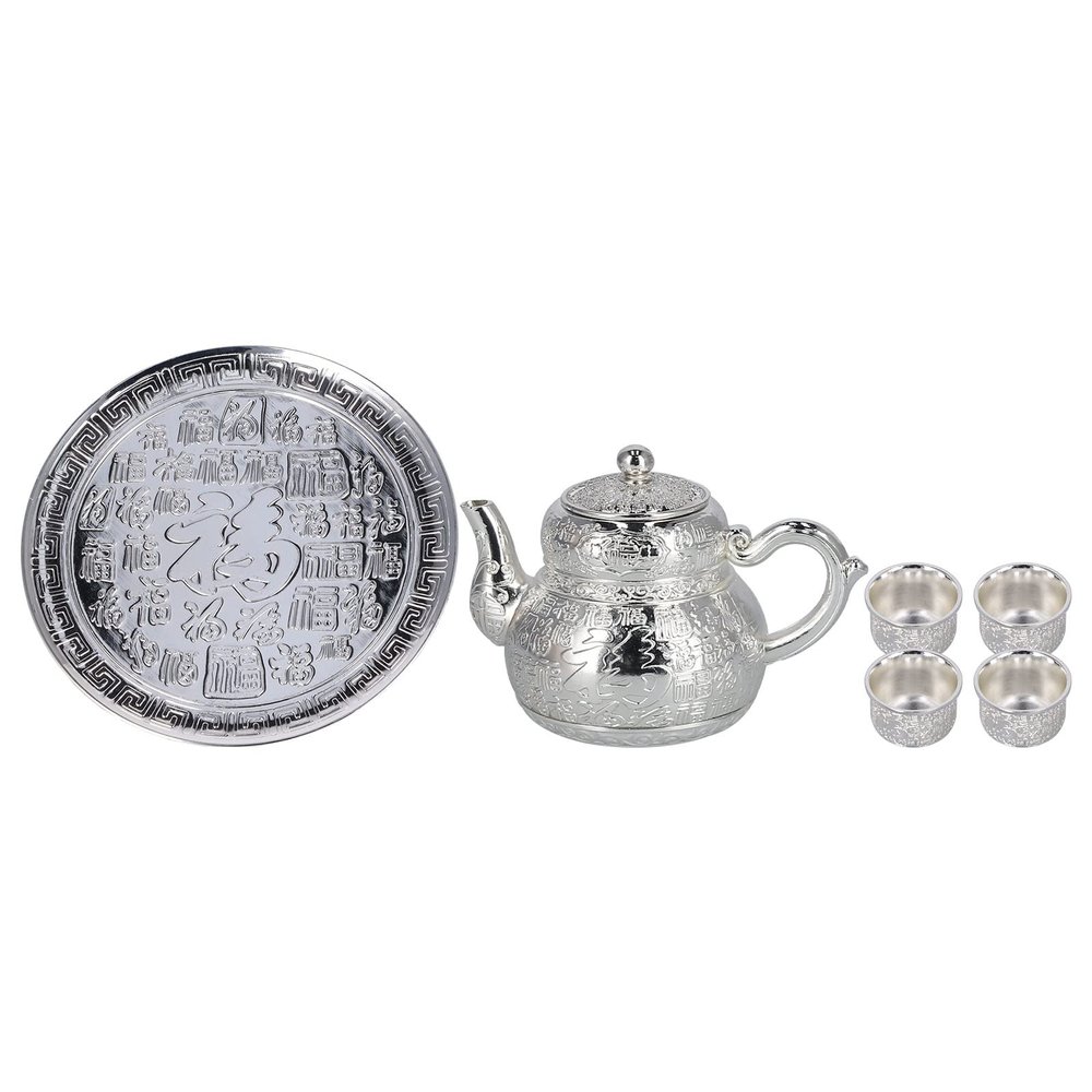 Rcniso Retro Teapot Game, Vintage Coffee Maker, Exquisitely Carved, Elegant, Retro, Softer Lines, Antideformation, Oxidized Coffee Maker Set for Gift