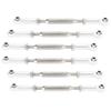 Alomejor 6Pcs RC Car Turnbuckle Rod Aluminum Alloy Turnbuckle Rod LinkageRC Car Upgrade Parts, Upgrade Accessories RC Push, Push Rodfor Truggy Truck 1/11/8 Buggy (Silver) view 1