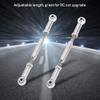 Alomejor 6Pcs RC Car Turnbuckle Rod Aluminum Alloy Turnbuckle Rod LinkageRC Car Upgrade Parts, Upgrade Accessories RC Push, Push Rodfor Truggy Truck 1/11/8 Buggy (Silver) view 2