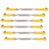 Alomejor 6Pcs RC Car Turnbuckle Rod Aluminum Alloy Turnbuckle Rod LinkageRC Car Upgrade Parts, Upgrade Accessories RC Push, Push Rodfor Truggy Truck 1/11/8 Buggy (Gold) view 1
