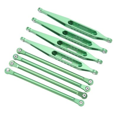 Alomejor Upper Lower Suspension Links High Strength Exquisite RC Suspension Set for LOSI 1/8 LMT 4WD RC Car (Green)