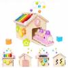 Itainq Montessori Toys for 1 Year Old, 9 in 1 Wooden Activity Cube, Pink view 1