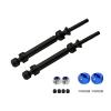RC Car Transmission Shaft for Slash for Rustler for Stampede for VXL 4X4 4WD 1/10 rc Car Upgrade Parts 110-150mm Front and Rear Drive Shaft Spline CVD(Black,Rear) view 2