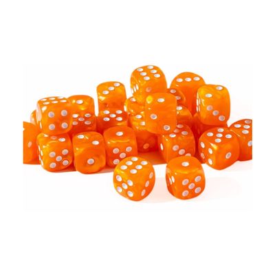 25-Pack Orange Blaze 12mm D6 Dice by Easy Roller Dice Company
