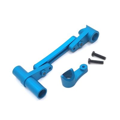 LEWAGH Metal Upgrade Modified Steering Component for WLtoys 1/10 104009 1/12 12401 12402-A 12403 12404 12409 RC Car Parts(Sky Blue)