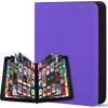 1000+ Pockets Trading Card Binder, 16 Pockets Zipper Binder Card Album, 32 Pack Double-sided Side Loading Non-Ring Card Binder, Card Holder Folders for MTG, TCG, Game Cards & Sports Cards, Purple view 1