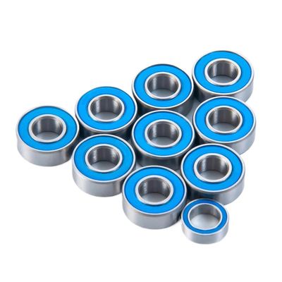 10Pcs Wheel Hub Sealed Bearing Kit Compatible with 1/10 RC Crawler Car Models Including Lunchbox, Grasshopper, Midnight Pumpkin