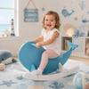PHUDONGTOYS Ocean Rider Wooden Rocking, Natural Rubberwood, Baby Blue with Silver Shimmer, 72x31x50 cm, Ages 2-4 Years view 2