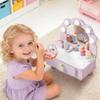 ROBOTIME Toddler Vanity Makeup Table Toy with Mirror & Light, Wooden Kids Makeup Vanity Set, Dressing Table with Accessories and Lights, Pretend Makeup Set for Little Girls (Purple) view 2