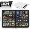 1000+ Pockets Trading Card Binder, 16 Pockets Zipper Binder Card Album, 32 Pack Double-sided Side Loading Non-Ring Card Binder, Card Holder Folders for MTG, TCG, Game Cards & Sports Cards, White view 2