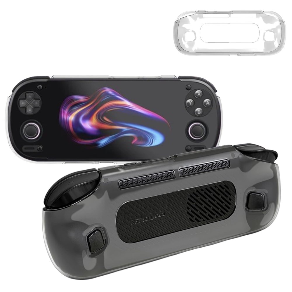 Case for Retroid Pocket 6,NOUKAJU Game Console Protective Case,Anti-Drop,Anti-Scratch,Shockproof,Silicone Protective Cover for Retroid Pocket 6 Game Console(Clear)