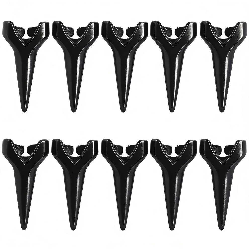 10Pcs Gothic Metal Claw Rings Adjustable Open Finger Rings Full Finger Set Punk Rock Costume Accessories Hair Braiding Tool for Halloween Cosplay Werewolf Vampire Party Unisex Black