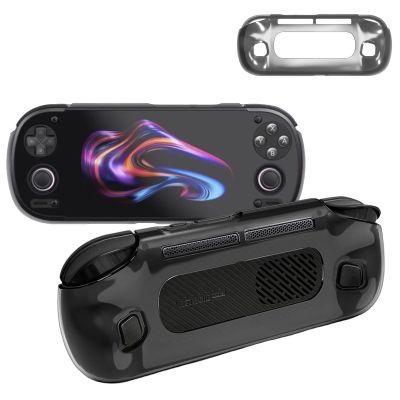 Case for Retroid Pocket 6,NOUKAJU Game Console Protective Case,Anti-Drop,Anti-Scratch,Shockproof,Silicone Protective Cover for Retroid Pocket 6 Game Console(Clear-Black)