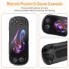 Case for Retroid Pocket 6,NOUKAJU Game Console Protective Case,Anti-Drop,Anti-Scratch,Shockproof,Silicone Protective Cover for Retroid Pocket 6 Game Console(Clear-Black) view 3