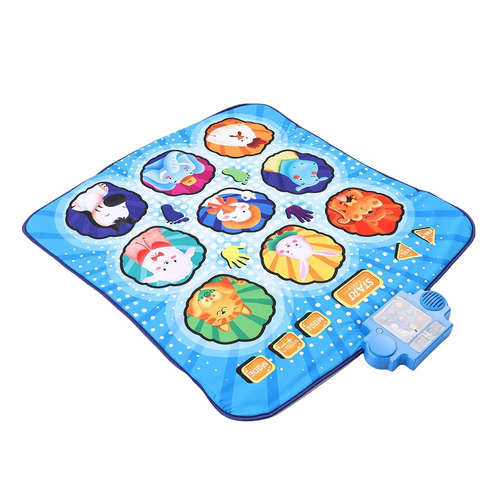 RiToEasysports Dance Pad, LED Lights Foldable Nonslip Electronic Music Mat with 80 Sounds Interactive for Kids Toddlers Ages 3-12 Home Playroom Parties