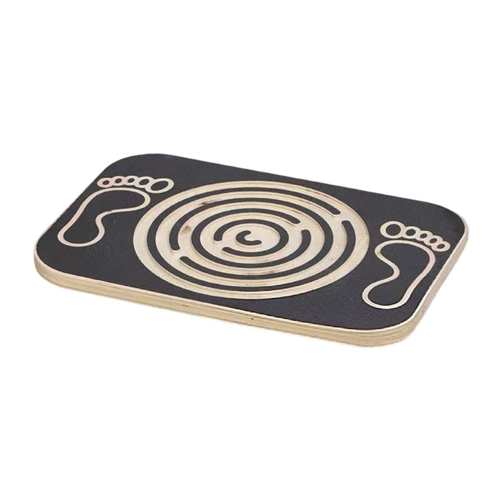 JISADER Labyrinth Balance Board Exercise Training Tool Multifunctional Wood Wobble Board Rocker for Snowboarding, Surfing Exercise