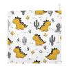 zyrtty Baby Washcloths Newborn Muslin Burp Cloths Cartoon Dinosaur 3 Pack Soft Cotton Baby Face Bath Towel Drool Bibs for Infants, Girls and Boys 11.8 x 11.8 Inch view 1