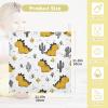 zyrtty Baby Washcloths Newborn Muslin Burp Cloths Cartoon Dinosaur 3 Pack Soft Cotton Baby Face Bath Towel Drool Bibs for Infants, Girls and Boys 11.8 x 11.8 Inch view 3