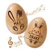 E EntrySanddie Personalized Musical Easter Egg Shaker for Babies, Wooden Egg Shakers with Name, Custom Engraved First Easter Keepsake, Easter Basket Stuffer Baby Gift view 1