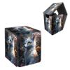 FQSXFIFN for MTG Deck Box, PU Leather for TCG Card Storage with Magnetic Closure, Trading Card Storage Holds 120+ Sleeved Cards, Fox Necklace Large Magic Cards Deck Case for Women Men view 1