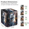 FQSXFIFN for MTG Deck Box, PU Leather for TCG Card Storage with Magnetic Closure, Trading Card Storage Holds 120+ Sleeved Cards, Fox Necklace Large Magic Cards Deck Case for Women Men view 2