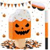 Blueweenly 16'' Large Summer Halloween Piata Ice Cream Piata Summer Halloween Birthday Decoration with Stick Blindfold Confetti for Party Decorations Photo Prop Party Supply view 1