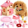 Dreamon 18 Pcs Walking Dog Toy, Realistic Robot Puppy Toddler Girl Toys 3-5 6-8, Build Dog House, Puppy Toys for Kids with Leash & Pet Care, Birthday Gifts for 3 4 5 6 7 8 Year Old Girl Boy view 1