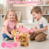 Dreamon 18 Pcs Walking Dog Toy, Realistic Robot Puppy Toddler Girl Toys 3-5 6-8, Build Dog House, Puppy Toys for Kids with Leash & Pet Care, Birthday Gifts for 3 4 5 6 7 8 Year Old Girl Boy view 4