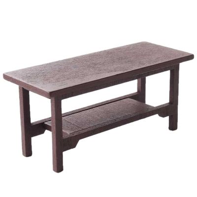 1:12 Scale Dollhouse Coffee Table Vintage Miniature Furniture for Dollhouse - Realistic Dark Brown Wooden Mini Table for Displays, Model Scenes, and Collector Dioramas