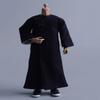 Fremego 1/12 Scale Male Kung Fu Suit Clothes,Traditional Chinese Robe Pant Doll Clothing Accessory for 6inch Male Soldier Action Figure Body (Black, Only Robe) view 2