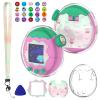 OAJ for Tamagotchi Paradise Case & Transparent Protective PC Clear Case with Paradise-Themed Faceplate and Zoom Dial Stickers, Neck Strap Accessories,All-Arounds Protection (No Device)-Land view 1