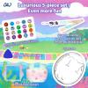 OAJ for Tamagotchi Paradise Case & Transparent Protective PC Clear Case with Paradise-Themed Faceplate and Zoom Dial Stickers, Neck Strap Accessories,All-Arounds Protection (No Device)-Land view 3