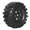 1.0 Beadlock Wheels and Tires Set (4pcs) Compatible With SCX24 FMS FCX18 AX24 1/18 1/24 Scale RC Crawler Vehicles view 2