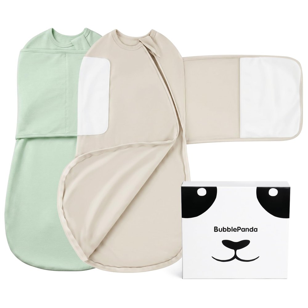 BubblePanda Swaddles for Newborns Rayon Made from Bamboo Silent Velcro