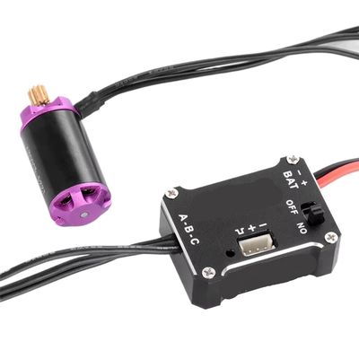 25A ESC 1224 4500KV Outer Rotor Brushless Motor Combo Compatible with 1/24 Scale RC Crawler Models