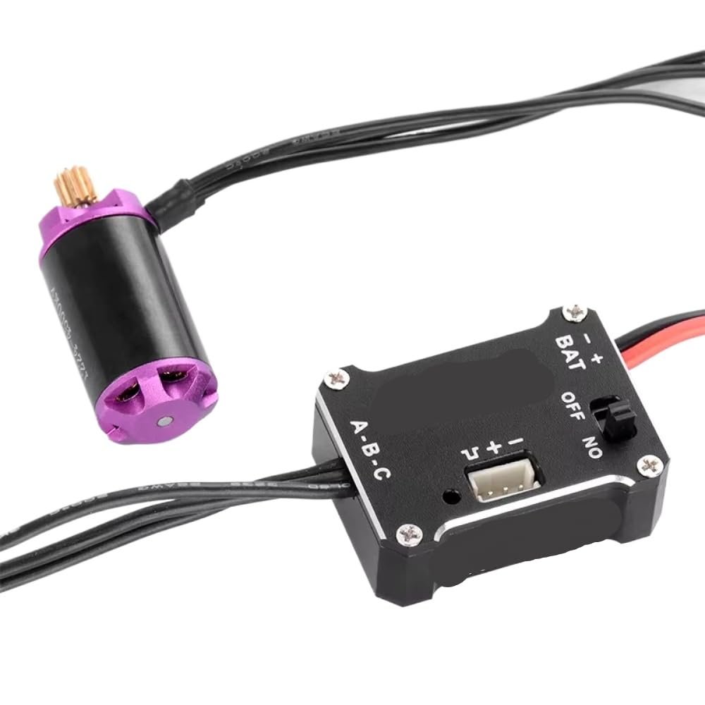 25A ESC 1224 4500KV Outer Rotor Brushless Motor Combo Compatible with 1/24 Scale RC Crawler Models