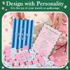 BrightRow 4 Pcs Mahjong Shuffler Cards for Tiles Mixing & Shuffling Portable Mah Jong Accessories Gift Party Supplies Waterproof Rules Printed Mixer 7 x 5 in for Tiles Lover (Pastel,Wave,Striped) view 4