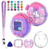 OAJ for Tamagotchi Paradise Case & Transparent Protective PC Clear Case with Paradise-Themed Faceplate and Zoom Dial Stickers, Neck Strap Accessories,All-Arounds Protection (No Device)-Sky view 1