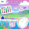 OAJ for Tamagotchi Paradise Case & Transparent Protective PC Clear Case with Paradise-Themed Faceplate and Zoom Dial Stickers, Neck Strap Accessories,All-Arounds Protection (No Device)-Sky view 3