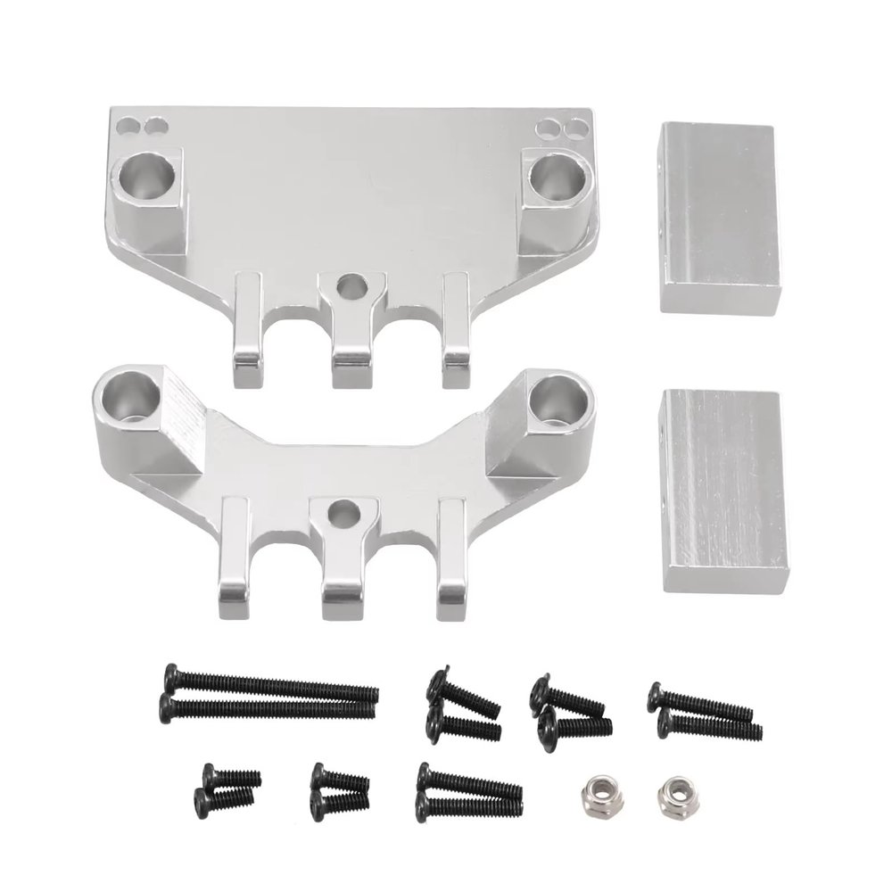 Rc Cars Upgrade Parts For MN 128 86 For 86S 86K 86KS G500 4WD 1/12 Metal Servo Mount Link Rod Linkage Bracket RC Crawler Car Upgrade Parts(Silver)
