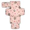 Portable Diaper Changing Pad, Waterproof Baby Changing Pad with Built-in Pillow, Dog Paws Foldable Travel Diaper Changing Mat for Newborn Boys & Girls view 1