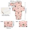 Portable Diaper Changing Pad, Waterproof Baby Changing Pad with Built-in Pillow, Dog Paws Foldable Travel Diaper Changing Mat for Newborn Boys & Girls view 4