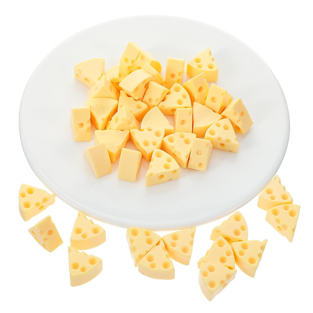 Sorcristy 50PCS Mini Resin Cheese Charms
