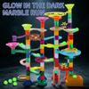 EagleStone 30 Glow in the Dark Marbles Marble Run Building Kit view 3