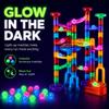EagleStone Transparent Marble Run with 15 Glow in the Dark Glass Marbles view 2