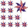 12Pcs 4th of July Decorations Outdoor, American Patriotic Pinwheels for Yard, Red White and Blue Wind Spinners for Independence Day Memorial Day Decorations, 250 Anniversary USA Merchandise view 1