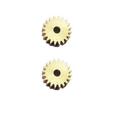 2-Pack Brass Servo Gears - 15T, 20T, and 25T Options, Modulus 0.5 and 0.8, for RC Models, Robots, and Small Rudder Wheels(0.5M 20T)