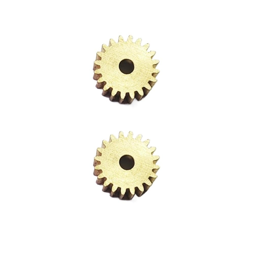 2-Pack Brass Servo Gears - 15T, 20T, and 25T Options, Modulus 0.5 and 0.8, for RC Models, Robots, and Small Rudder Wheels(0.5M 20T)