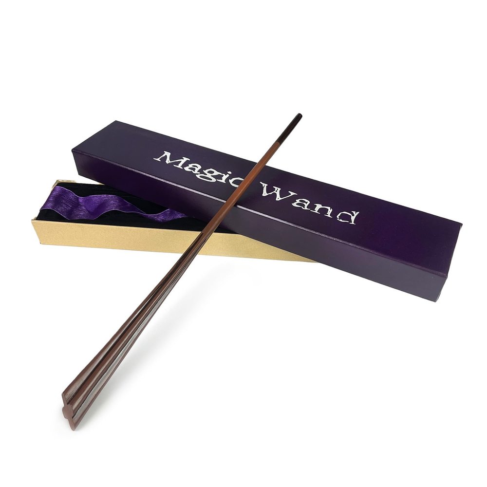 otaku gear Magic Wizard Wand with Decorative Box - Sorceror Inspired Prop Replica for Cosplay Roleplay Display and Gift (Flitwick)