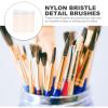 Alasum 60pcs Fine Detail Paint Brush Set for Artists and Students, Nylon Hair Watercolor and Oil Painting Brushes with Wood Handles and Aluminum Ferrules, Miniature and Medium Sizes view 3